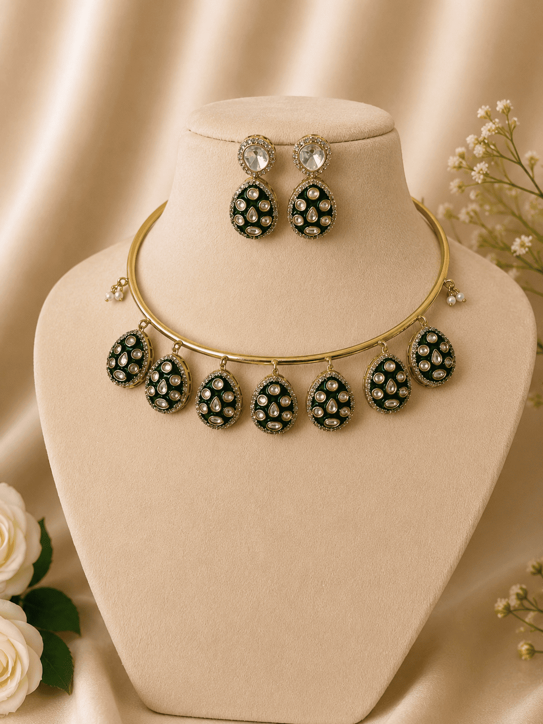 Emerald Jaal Hasli Set