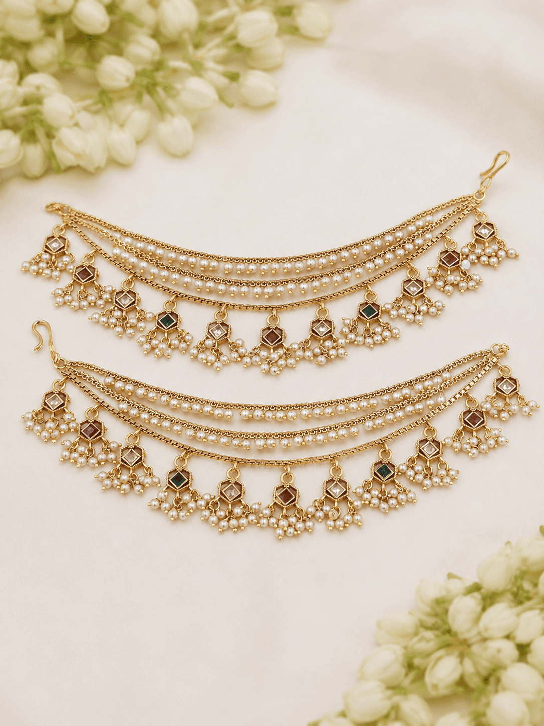 Ruby Grace Ear Chains