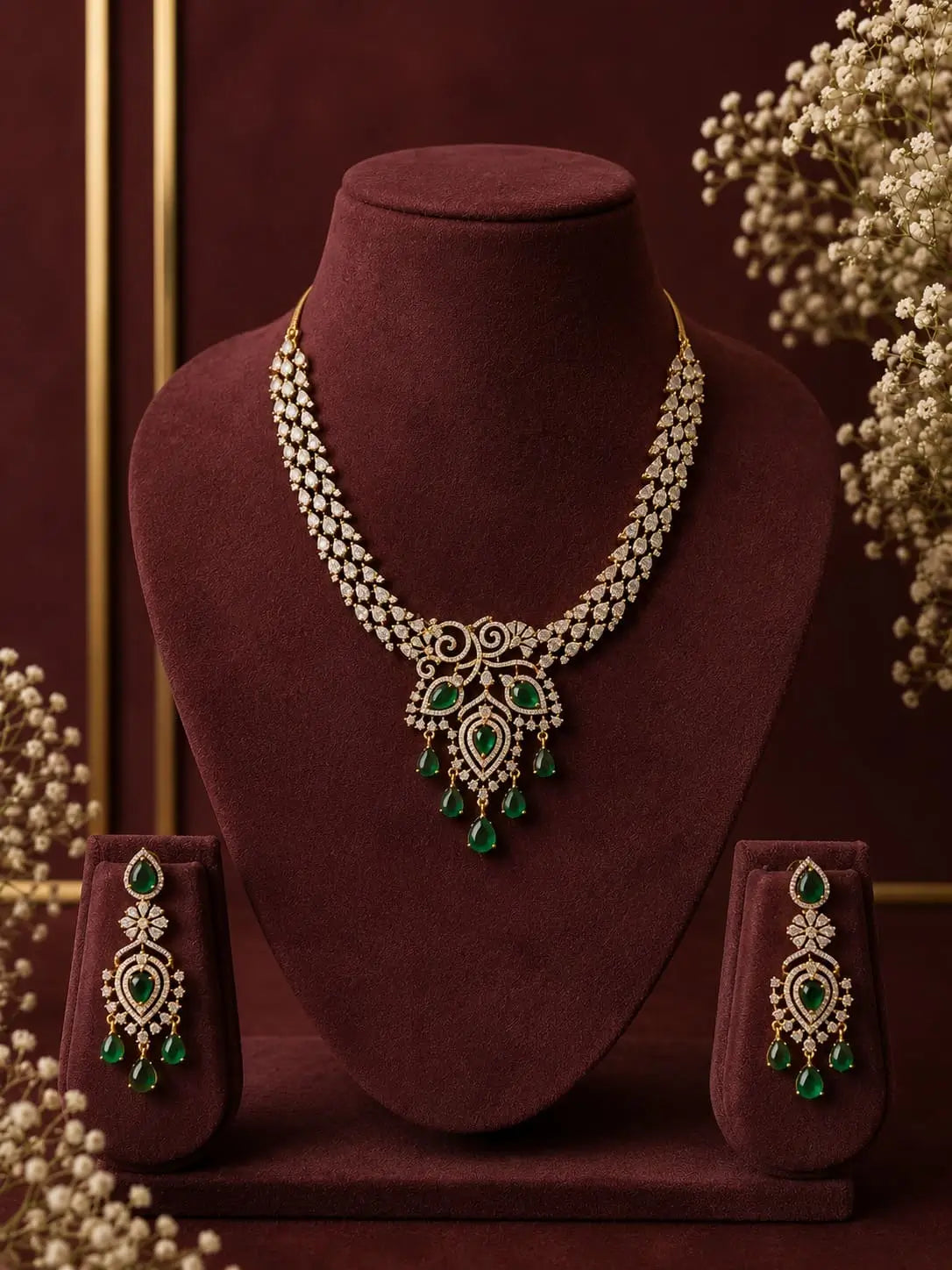 Emerald Royale AD Necklace Set