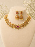 Padmika Ruby Pearl Necklace Set