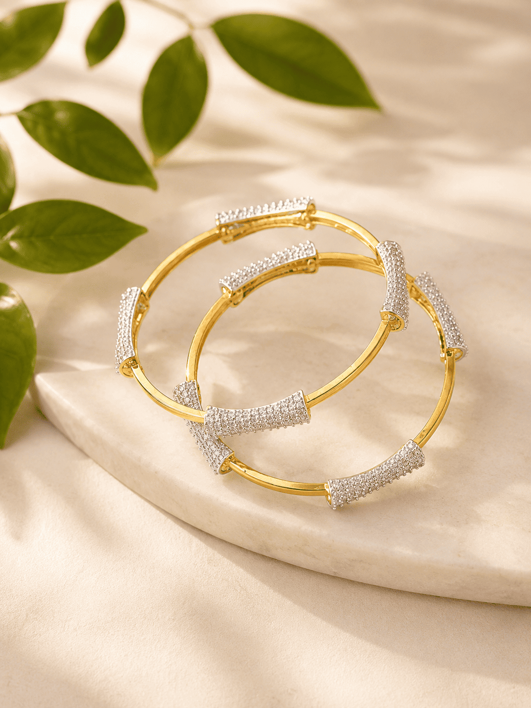 Twilight Two Tone AD Bangles (Set of 2)