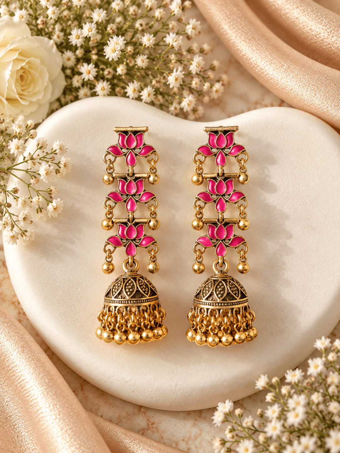 Gulmohar Chandelier Earrings