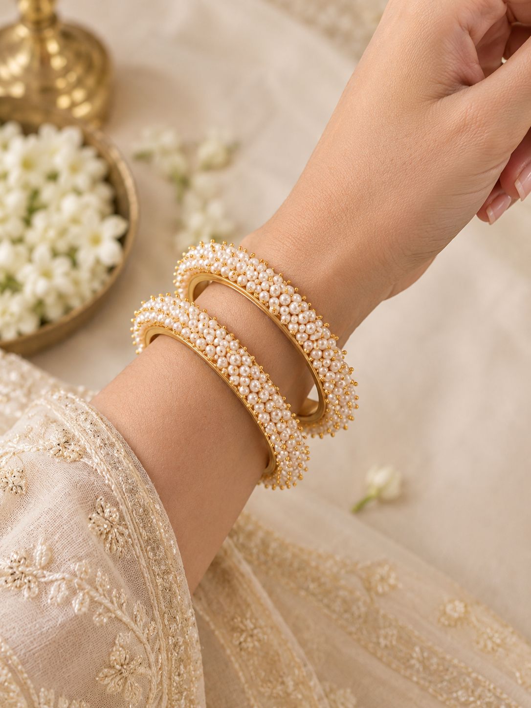 Madhavi Pearl Bangles (set of 2)