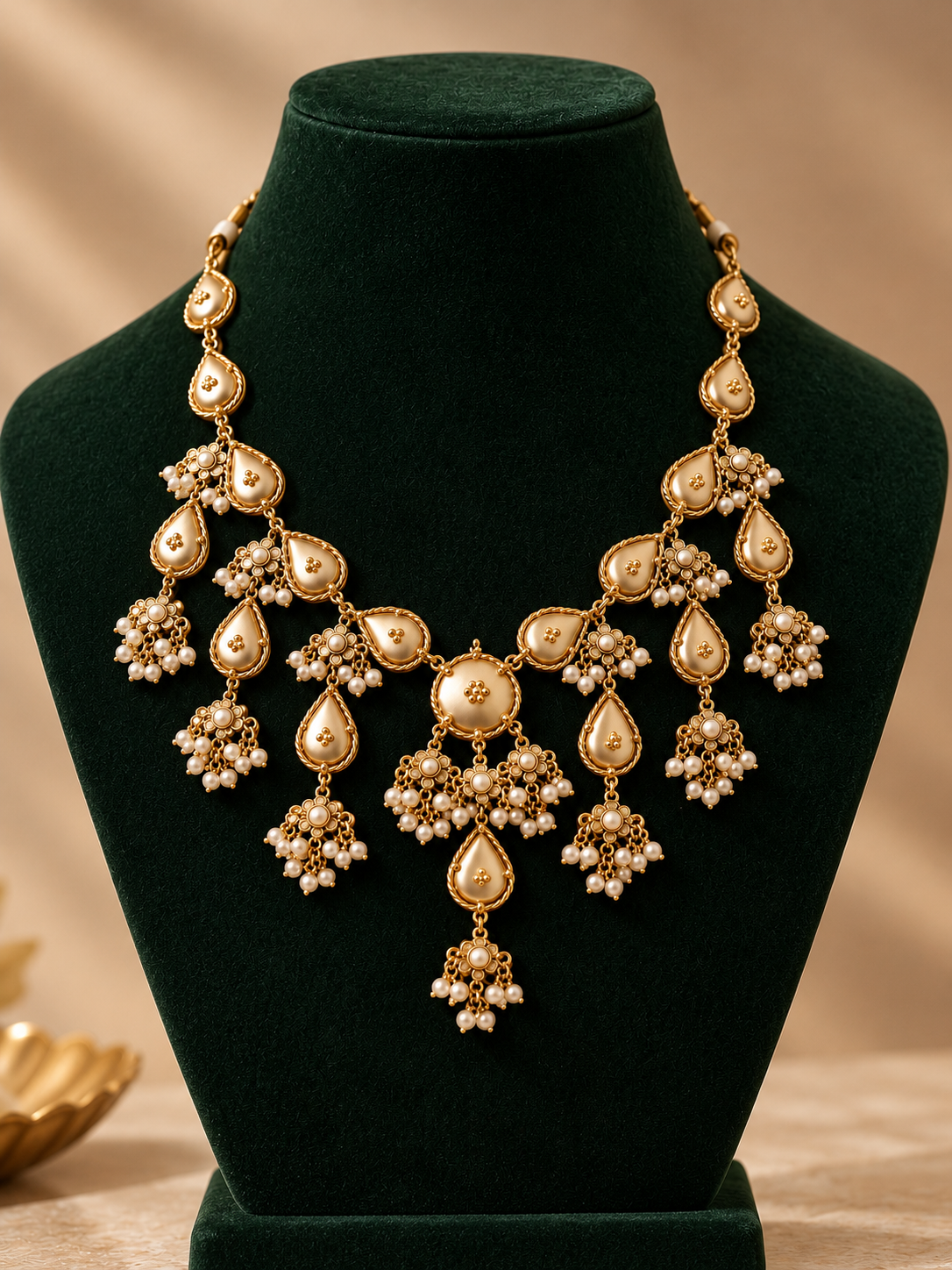 Exclusive Pearl Veil Statement Necklace