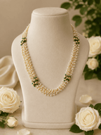 Emerald Pearl Mala Necklace