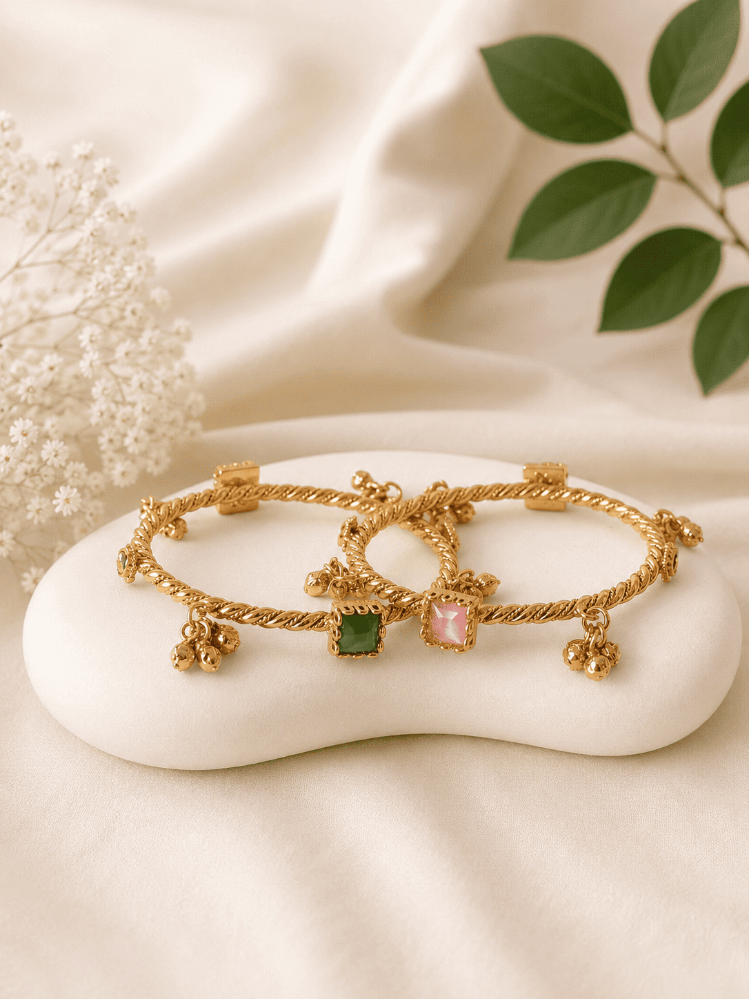 Anaya Charm Bangles (Set of 2)
