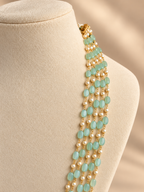 Layered Mint Pearl Necklace