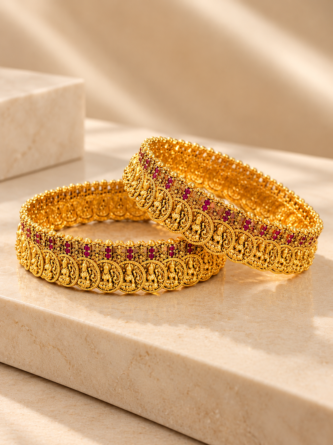Mukti Traditional Kaasu Bangles (Set of 2)