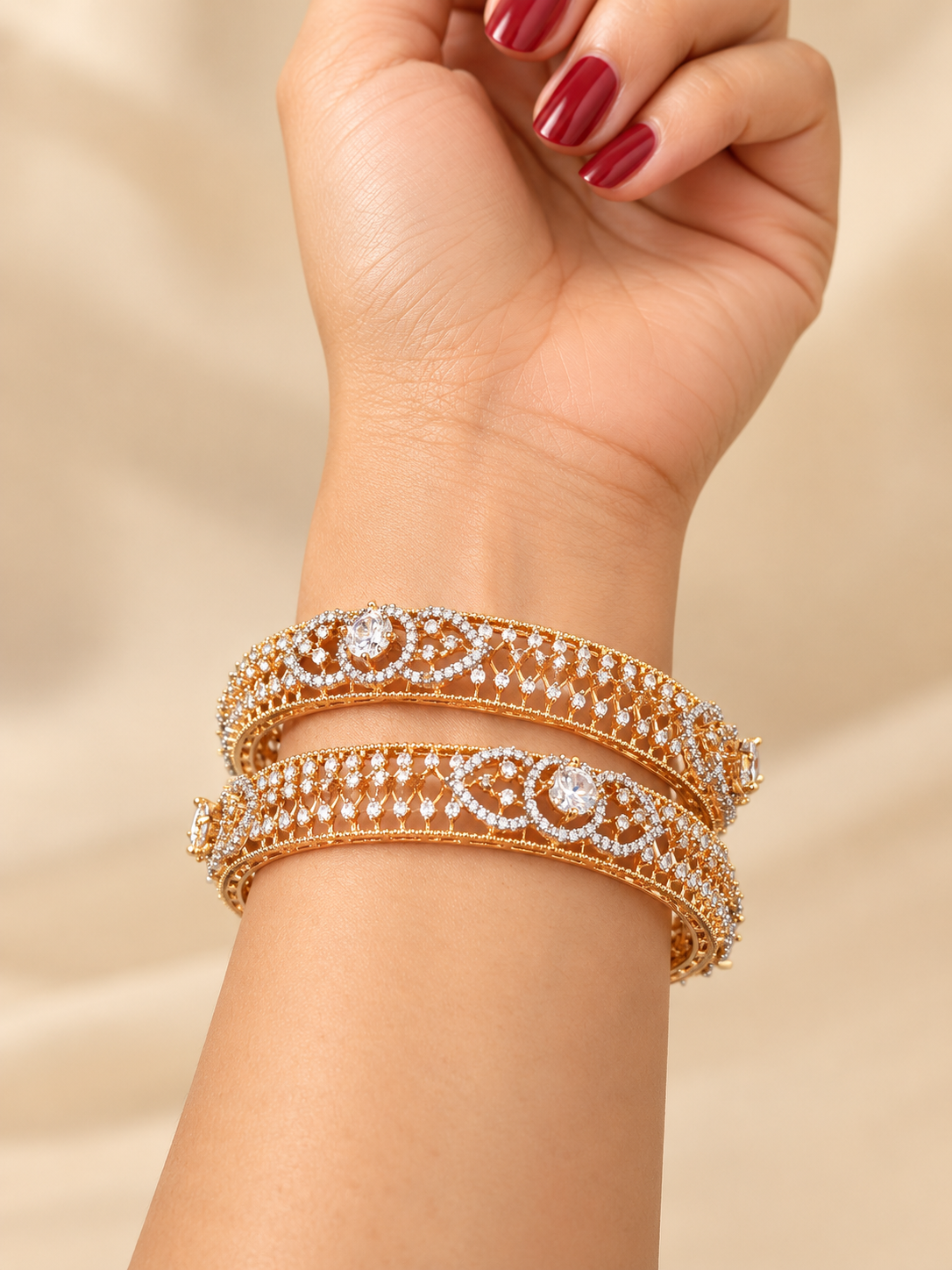 Priyamvada AD Bangles (Set of 2)