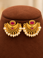 Dwiti Ruby Pearl Necklace Set