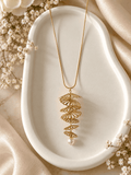 Golden Vine Pendant Necklace