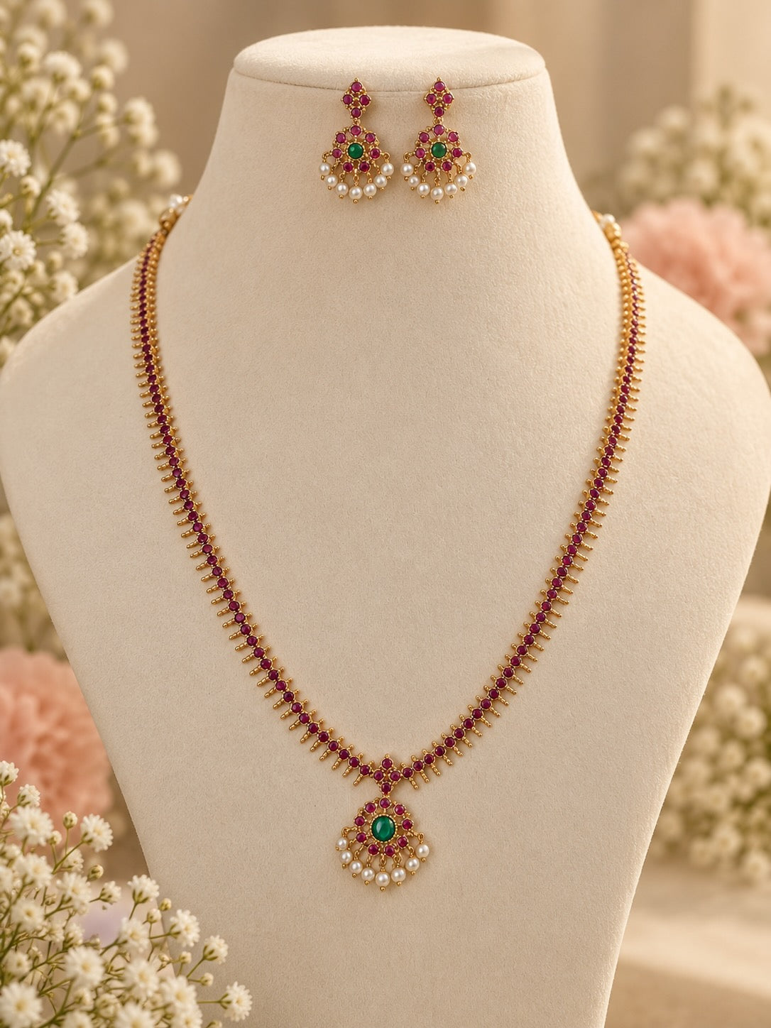 Vaidehi Ruby Haram Set