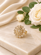 Snow Blossom AD Statement Ring