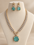 Zara Luxe Polki Necklace Set