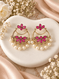 Floral Pearl Hoops
