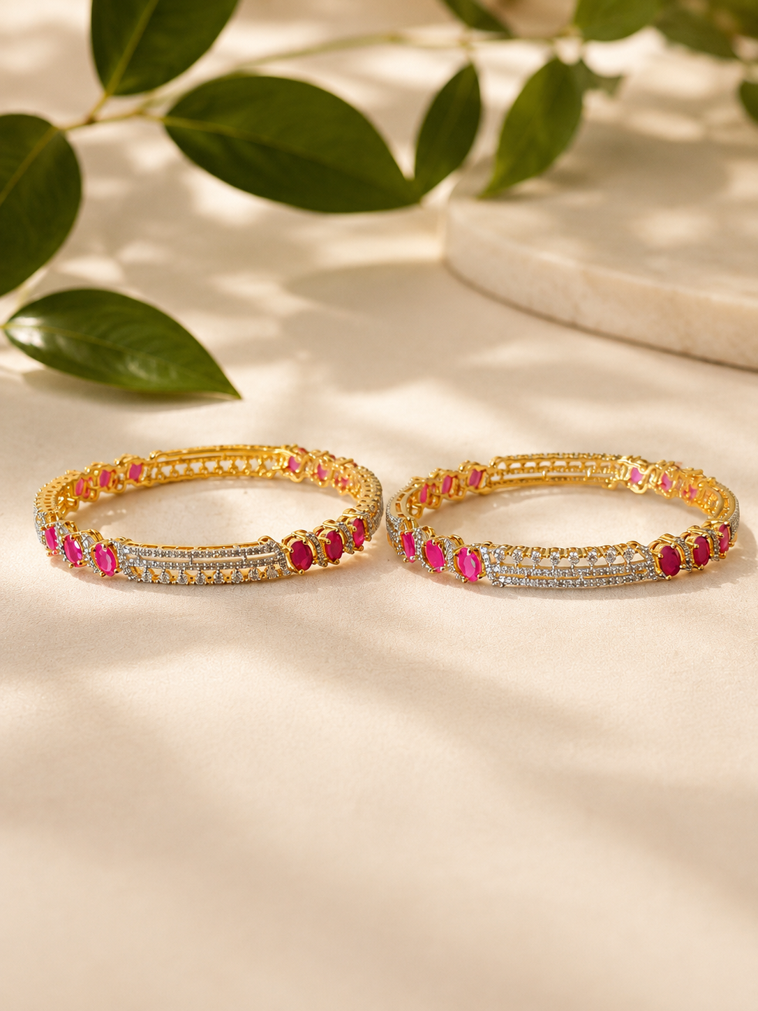 Ruhani Ruby Bangles (Set of 2)