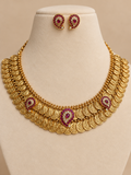 Mohini Two Layer Kaasu Mango Motif Necklace Set
