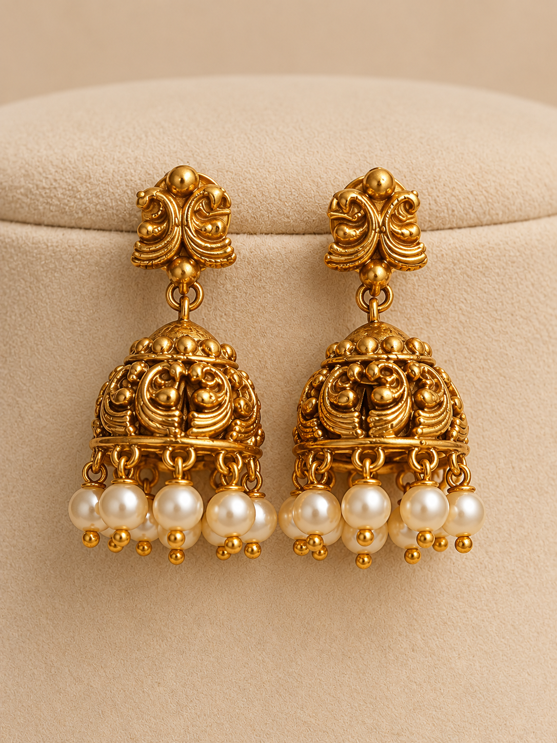 Mayuri Traditional Peacock Kaasu Necklace Set