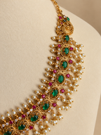 Kaveri Emerald & Ruby Guttapusalu Set