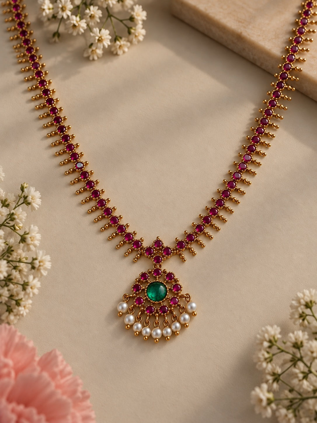 Vaidehi Ruby Haram Set