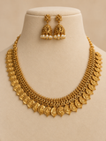 Mayuri Traditional Peacock Kaasu Necklace Set