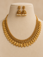 Mayuri Traditional Peacock Kaasu Necklace Set