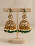 Anaswara Emerald & Pearl AD Jhumkas