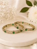 Shivani Emerald Bangles (Set of 2)