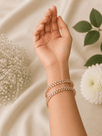 Crystal Leafline Bangles (Set of 2)