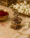 Elegant Peacock Kumkum Box