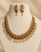 Kaveri Emerald & Ruby Guttapusalu Set