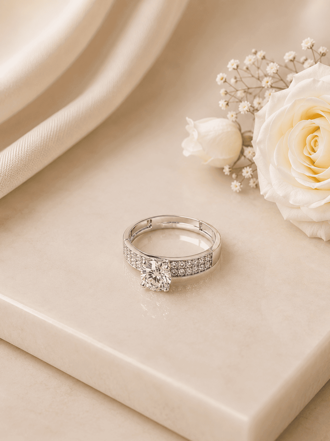 Halo Solitaire Ring